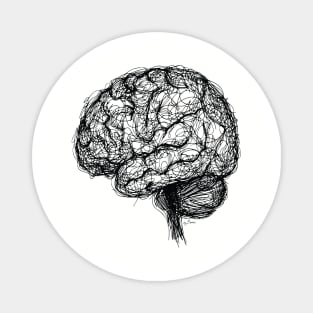 Brain ballpoint pen drawing Magnet